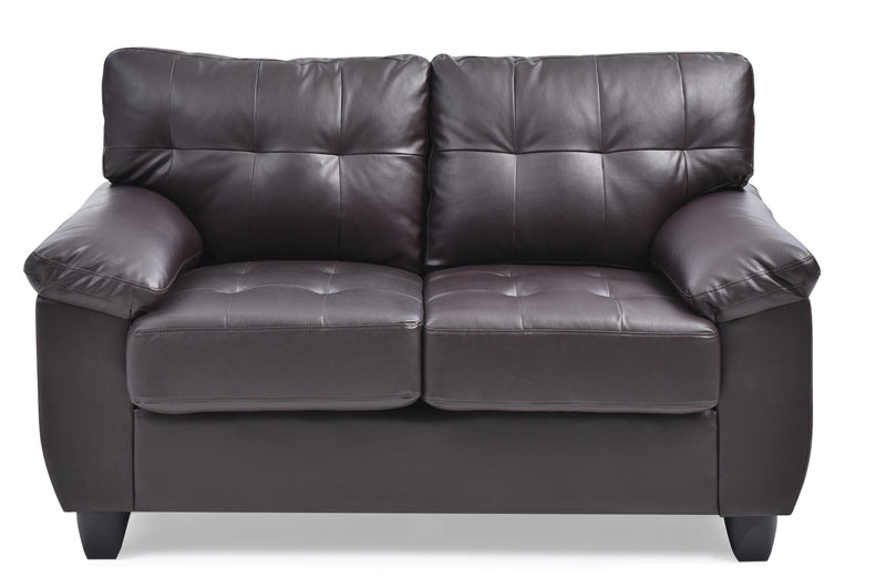 Glory Furniture Gallant Cappuccino Faux Leather Loveseat
