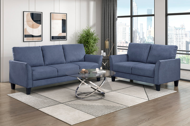 Home Elegance Aliana Blue 2pc Living Room Set