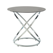 Home Elegance Marion Black Chrome Silver 3pc Occasional Table Set
