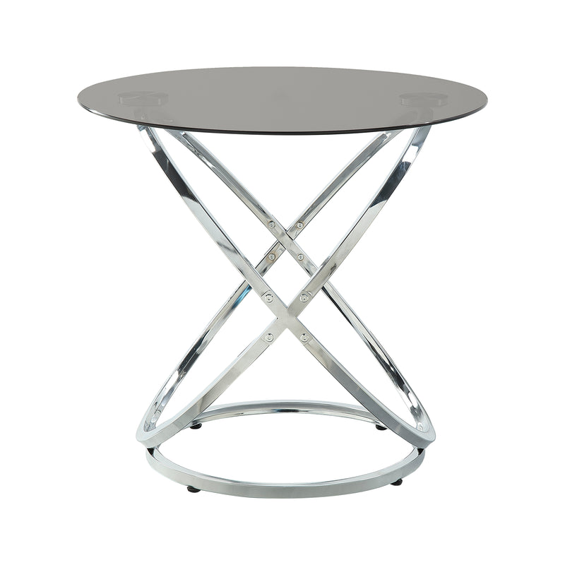 Home Elegance Marion Black Chrome Silver 3pc Occasional Table Set