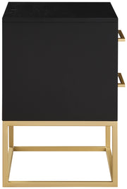 Meridian Furniture Maxine White Gold Night Stand