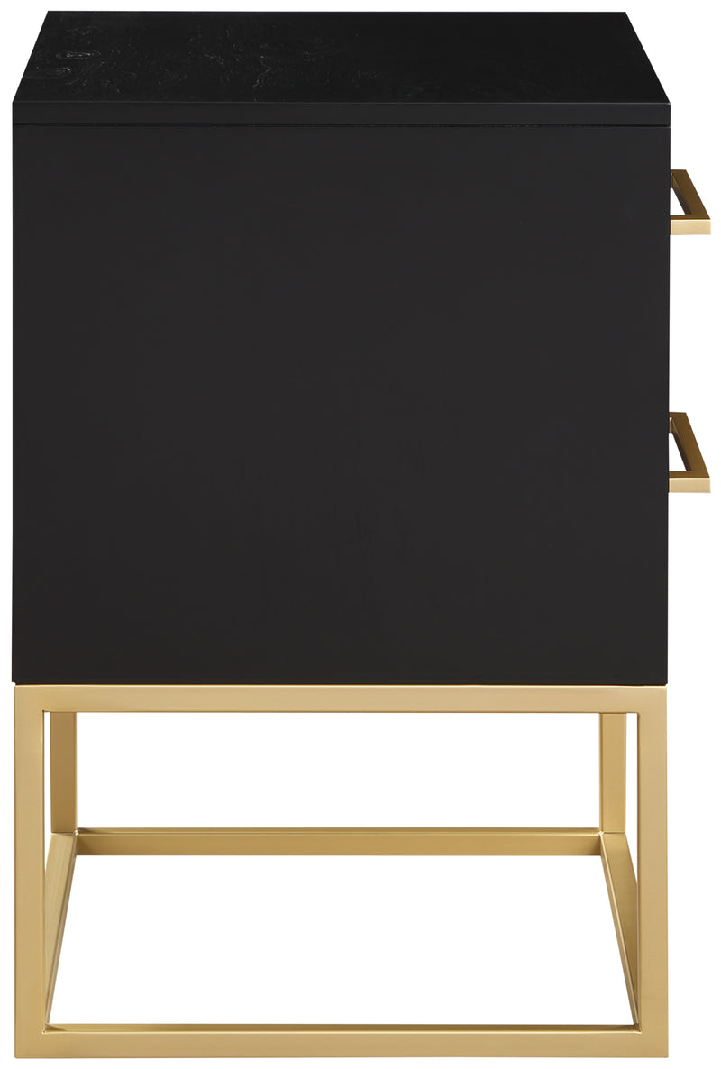 Meridian Furniture Maxine White Gold Night Stand