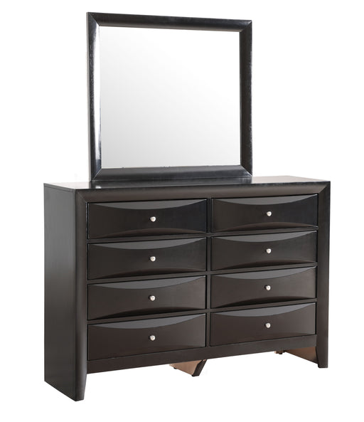 Glory Furniture Marilla Cappuccino Dresser and Mirror
