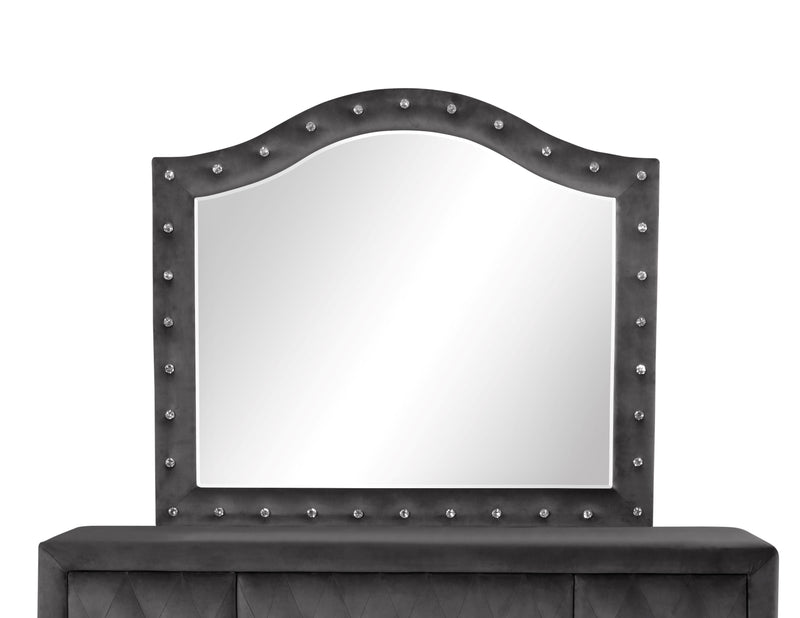 Galaxy Home Sophia Grey Wood Mirror