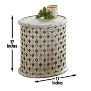 Steve Silver Samir Aged Alabaster End Table