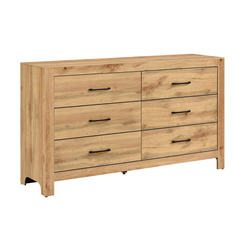 Home Elegance Corbin Natural Dresser And Mirror