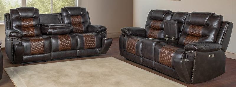 New Classic Furniture Nikko Brown 2pc Living Room Set SF-LV