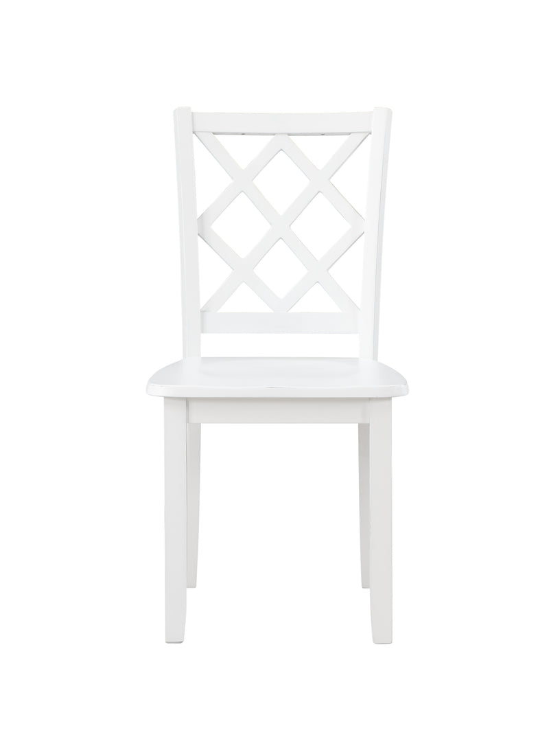 2 New Classic Furniture Trellis White Dining Chairs