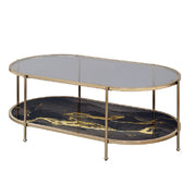 Acme Furniture Fiorella Black Gold 3pc Coffee Table Set