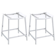 2 Coaster Furniture Jovani Clear Chrome Counter Height Bar Stools