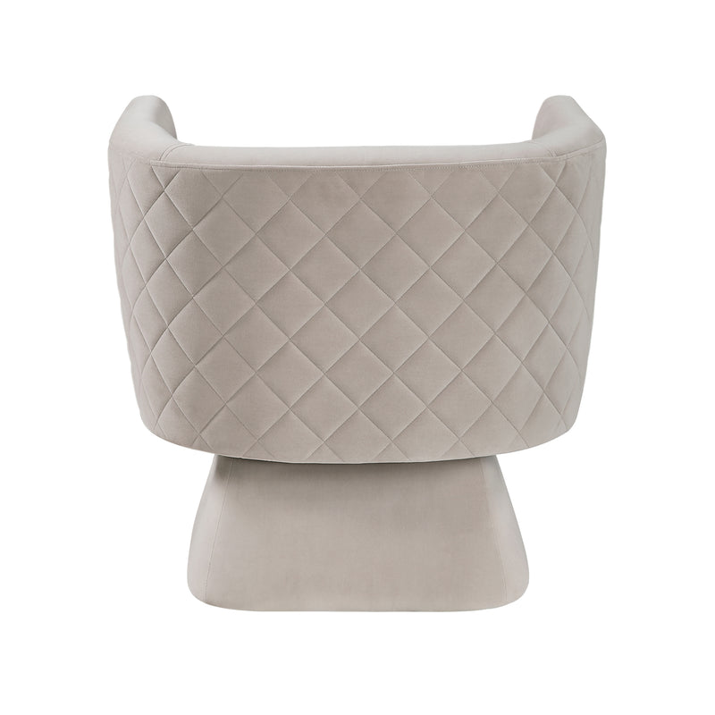Home Elegance Candace Taupe Swivel Chair