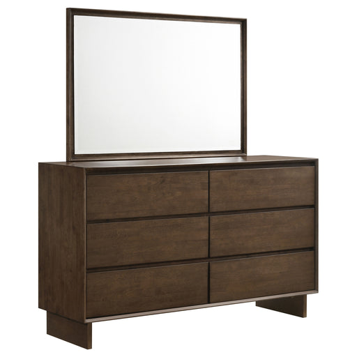 Coaster Furniture Glenwood Warm Brown Dresser and Mirror