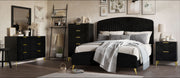 New Classic Furniture Kailani Black Velvet Dresser And Mirror