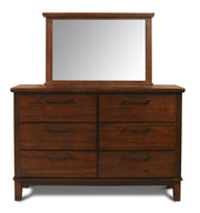 New Classic Furniture Cagney Chestnut Dresser and Mirror