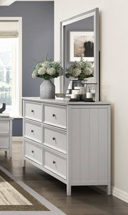 Home Elegance Donahue White Dresser And Mirror