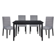 Home Elegance Andreas Black Gray 5pc Dining Room Set