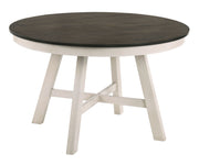 New Classic Furniture Maisie White Brown Round Table