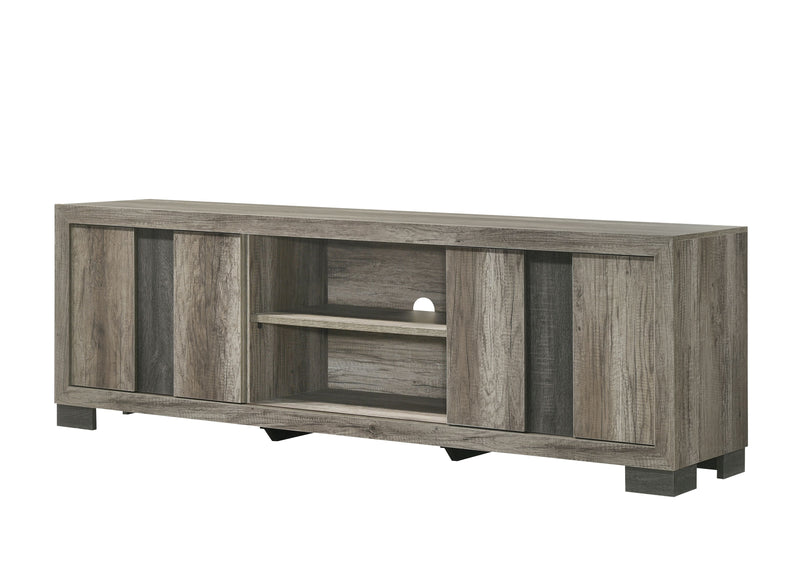 Crown Mark Rangley Grey Brown TV Stand