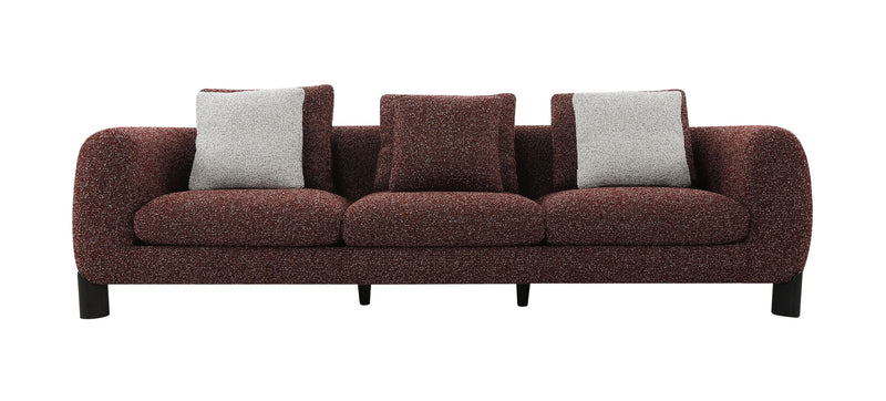 Acme Furniture Mardi Maroon Sofa with 3 Pillows