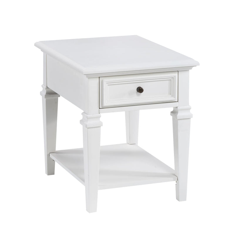 Steve Silver Charlestown White End Table