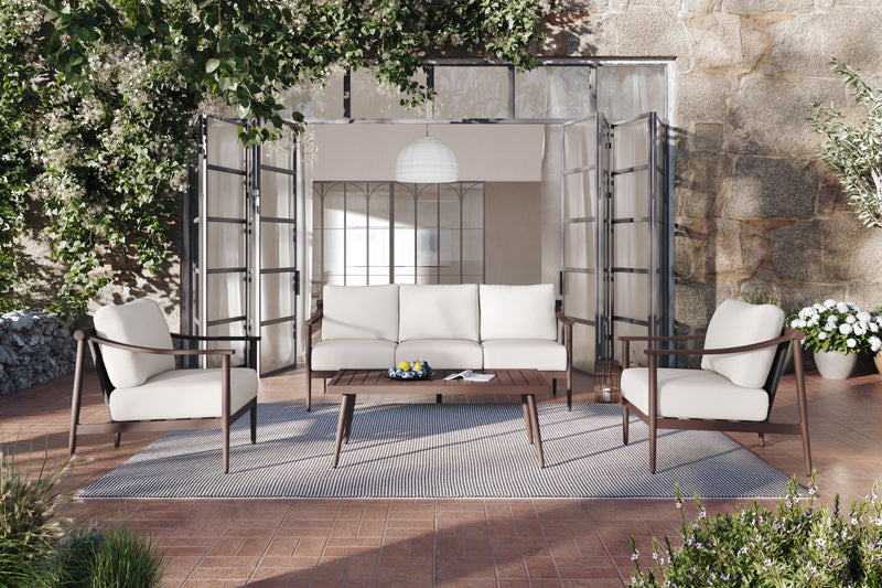 New Classic Furniture Moana White 4pc Outdoor Conversation Set