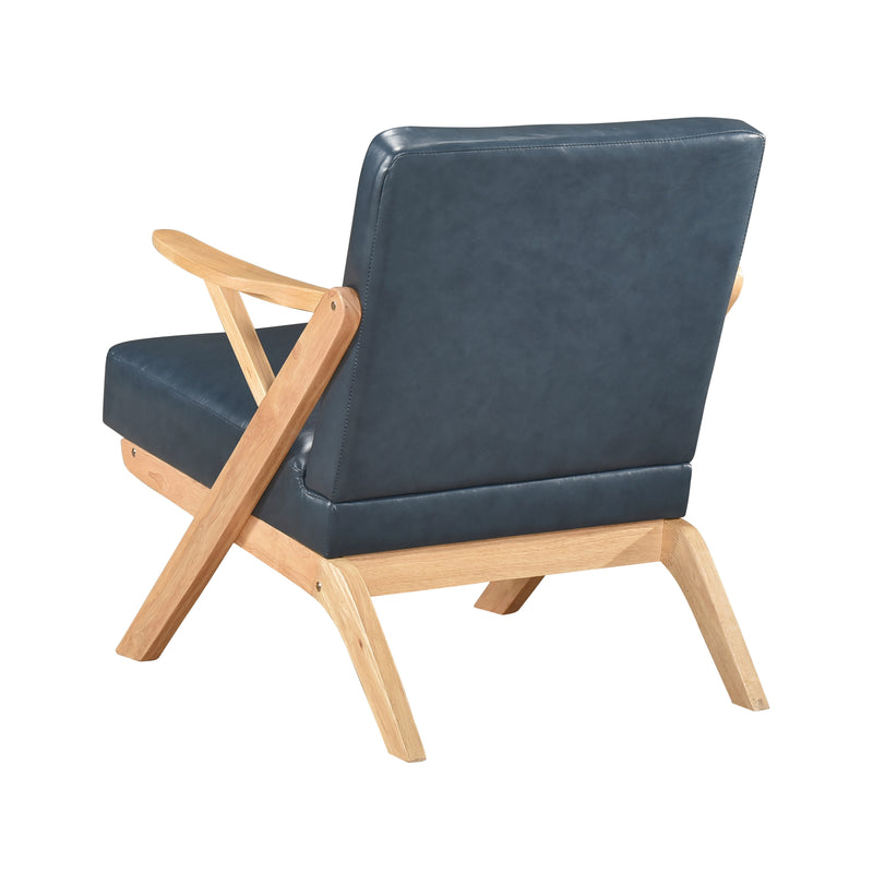 Home Elegance Gideon Natural Blue Accent Chair