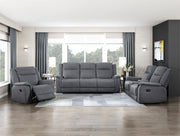 Home Elegance Dean Dove Double Reclining Sofa