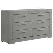 Coaster Furniture Ives Grey High Gloss 6 Drawer Dresser