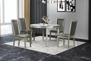 2 New Classic Furniture Lumina Silver Gray Dining Chairs