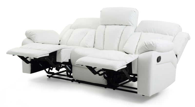 Glory Furniture Daria White Reclining Sofa