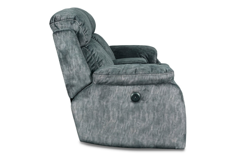 New Classic Furniture Tango Gray Power Footrest Console Loveseat with Speaker