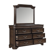 New Classic Furniture Lyndhurst Walnut Brown Dresser And Mirror