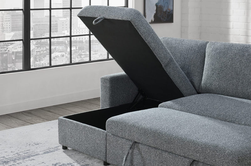 Global Furniture U1220 Onyx Pull Out Sofa Bed with USB