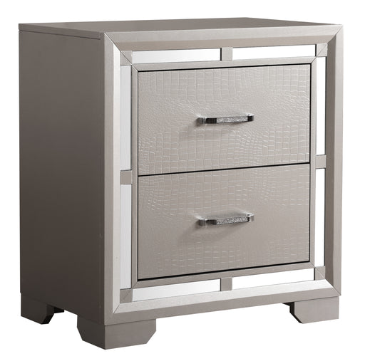 Glory Furniture Alana Silver Champagne Nightstand