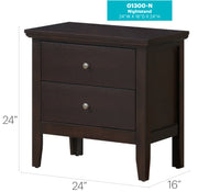 Glory Furniture Primo Silver Champagne Nightstand