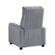 Home Elegance Parsons Gray Push Back Reclining Chair