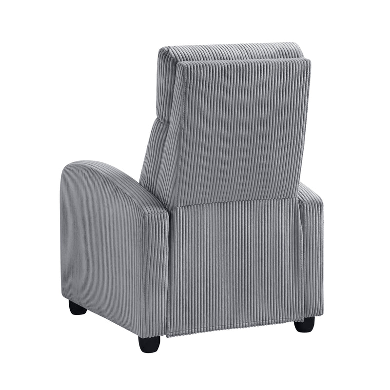 Home Elegance Parsons Gray Push Back Reclining Chair