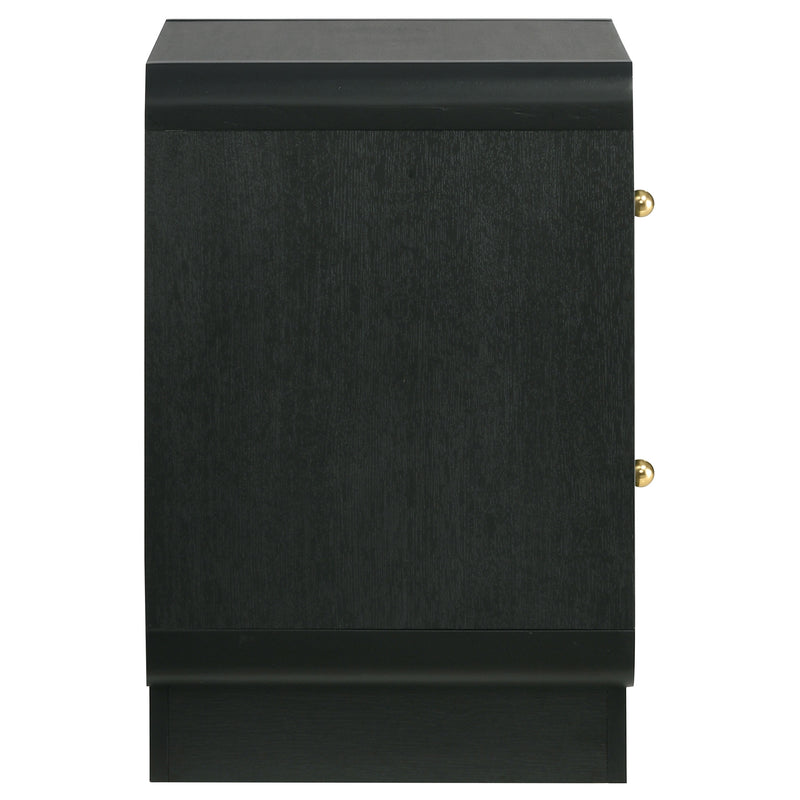 Coaster Furniture Cavelle Black 2 Drawer Nightstand