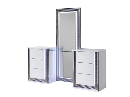 Global Furniture Ylime Smooth White Vanity Set