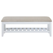 Coaster Furniture Bexhill White Upholstered Bench