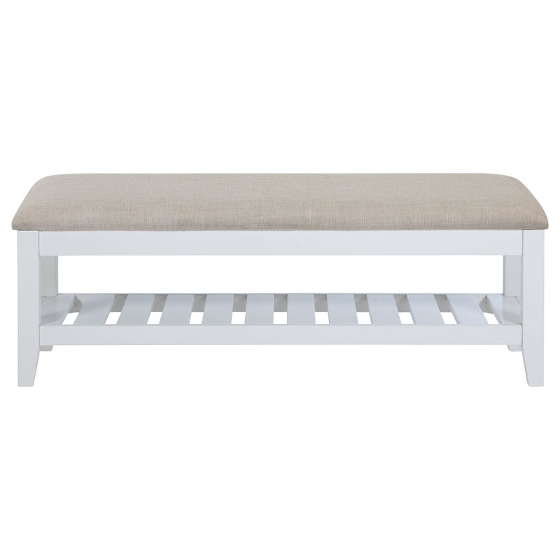 Coaster Furniture Bexhill White Upholstered Bench
