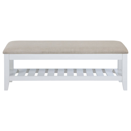 Coaster Furniture Bexhill White Upholstered Bench