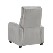 Home Elegance Parsons Dark Gray Push Back Reclining Chair