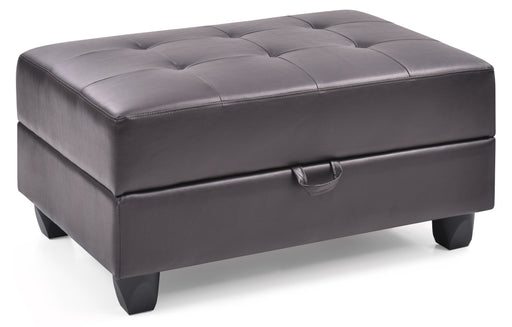 Glory Furniture Revere Cappuccino Faux Leather Ottoman
