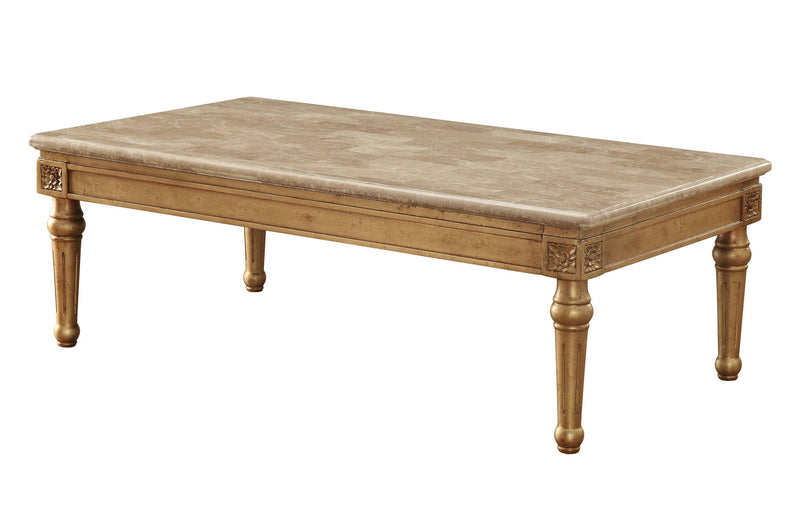 Acme Furniture Daesha Antique Gold 3pc Coffee Table Set