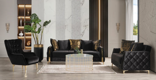 Galaxy Home Lust Black 3pc Living Room Set