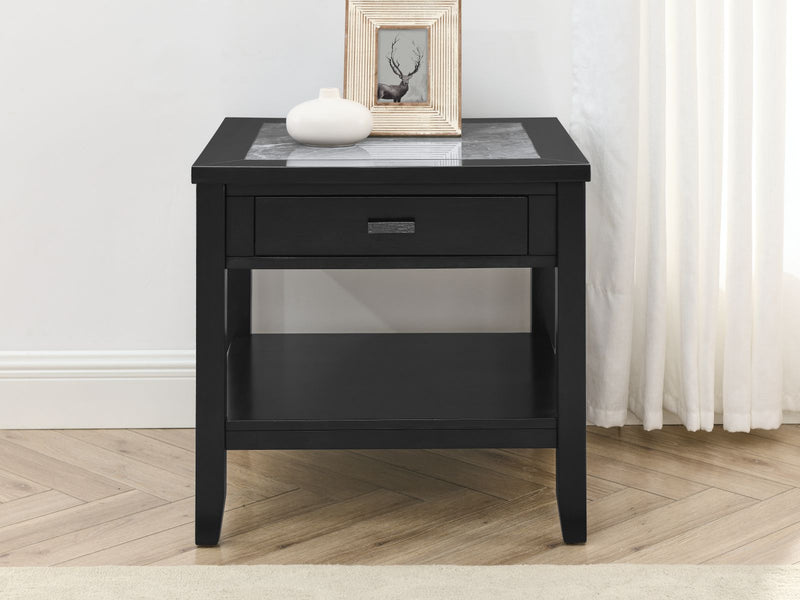 Steve Silver Garvine Black Gray End Table
