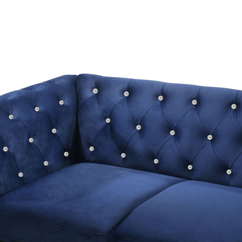 New Classic Furniture Emma Black Crystal Loveseat