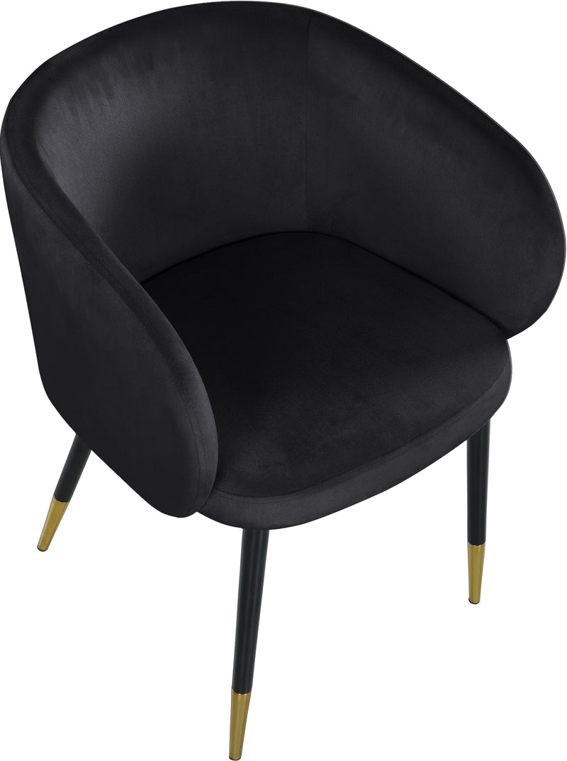 Meridian Furniture Louise Black Velvet Dining Chair