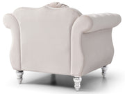 Glory Furniture Hollywood Dark Gray Velvet Fabric Chair